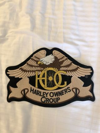 Harley Davidson Owners Group Hog Large Jacket Embroidered Patch Eagle Logo