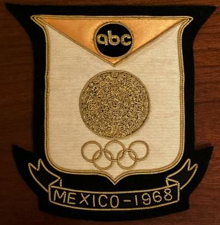 Authentic 1968 Abc Olympics Jacket Patch Mexico 1968