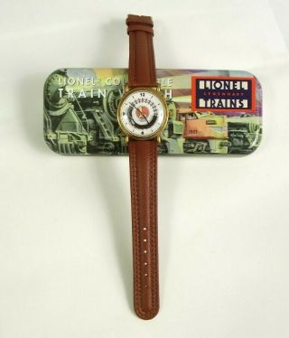 Lionel Legendary Trains Collectible Watch With Moving Train In Tin
