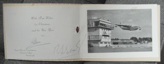 1950s RAE Farnborough signed card Saunders Roe Princess Flying Boat 3