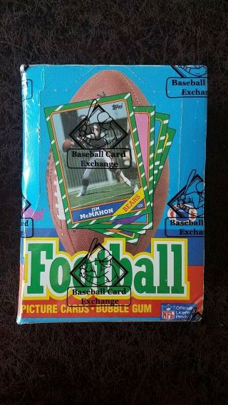 (1) 1986 Topps Football Wax Box Bbce Authenticated - Rice,  Young Rc - No Line