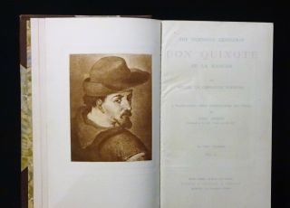 1890s DON QUIXOTE by Miguel de Cervantes Saavedra,  Illustrated,  Fine Binding,  VG 3