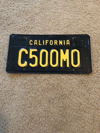 Vintage California Black License Plates