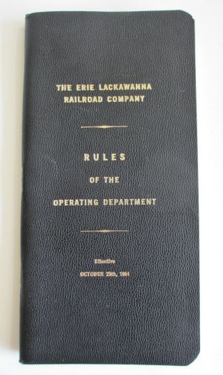 Vintage 1964 Erie Lackawanna Railroad Operating Department Rules
