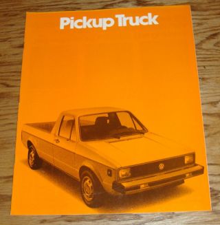 1980 Volkswagen Vw Pickup Truck Sales Brochure 80