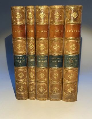 John Ruskin / Modern Painters 5 Volumes 1866