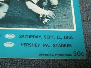 Sept 11,  1965 Baltimore Colts vs Philadelphia Eagles Official Program 2