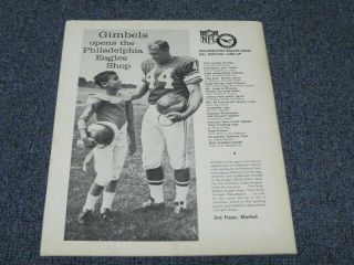 Sept 11,  1965 Baltimore Colts vs Philadelphia Eagles Official Program 3