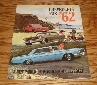 1962 Chevrolet Full Line Deluxe Sales Brochure 62 Chevy Corvair Nova Corvette