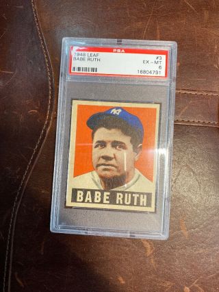 1948 Leaf Babe Ruth 3 Psa 6 Ex - Mt