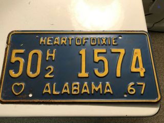 1967 Marshall County Alabama “truck” License Plate (paint)