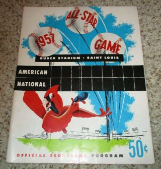 1957 Baseball All - Star Game Program - Busch Stadium,  St Louis