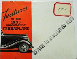 1935 Hudson Terraplane Sales Folder Mailer