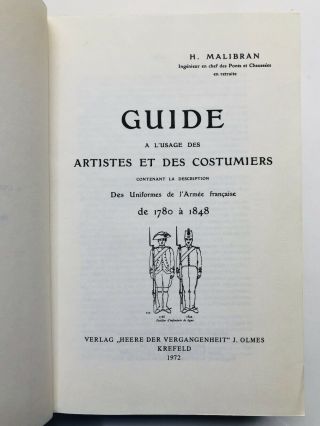 H Malibran / Guide à l ' usage des artistes et des costumiers contenant la 1972 2