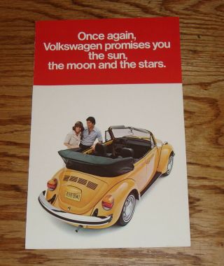 1978 Volkswagen Vw Beetle Convertible Sales Folder Brochure 78