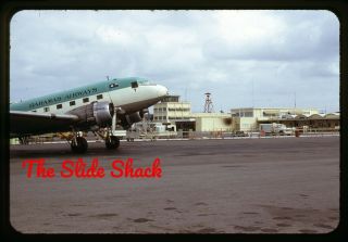 Bahamas Airways Douglas Dc - 3 C - 47b - Dk Vp - Bbt C/n 26725 Airplane 1970 35mm Slide