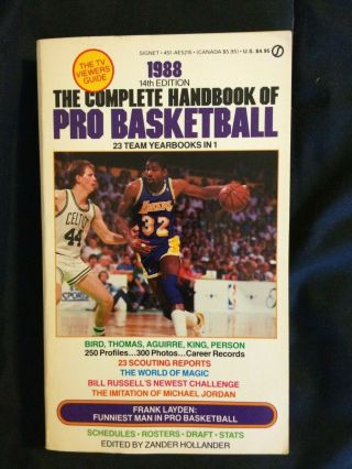 The Complete Handbook Of Pro Basketball 4 Pack 1988 - 1991 Magic Johnson,  Joe Duma