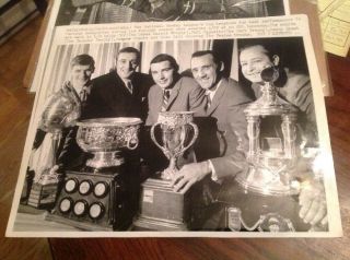 Bobby Orr 1969 Norris Trophy Nhl Hockey Photo Boston Bruins Jacques Plante Mvp