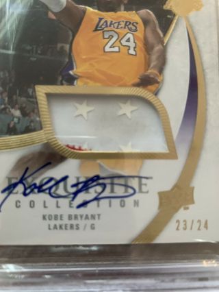 2007 - 08 UD Exquisite Kobe Bryant Exclusives Auto All Star Patch 23/24 BGS 9/10 2