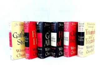 The Second World War By Winston Churchill Complete 6 Volume Set 1948 - 53 Hc Dj