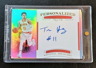 2018 - 19 National Treasures Personalized Trae Young Rc Auto Inscription 1/1