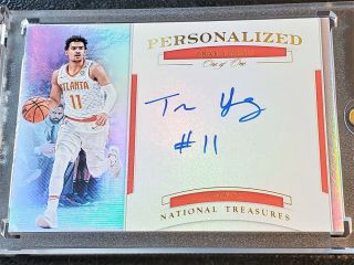 2018 - 19 National Treasures Personalized Trae Young RC auto inscription 1/1 2