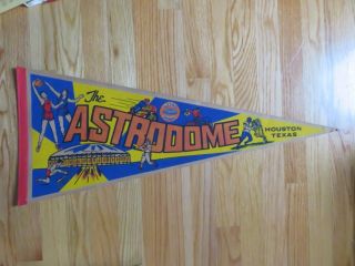 60s Houston Astros Astrodome 30 " Pennant Basketball Track Football Rodeo