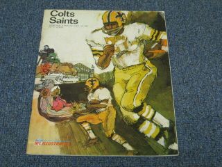 Dec 10,  1967 Baltimore Colts Vs Saints Official Program