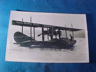Early 20thc Glenn Curtiss,  Flying Boat Bi Plane America Real Photo Postcard 3