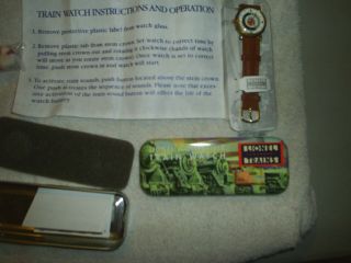 Lionel Vintage Train Watch With Instructions Inside Tin