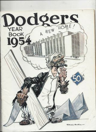 1954 Brooklyn Dodgers Yearbook In Very Good - (see Scan)