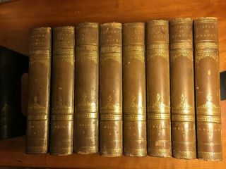 History Of France M.  Guizot Set Of 8 1/4 Leather Belford Clarke C.  1890s - Hc Vgc