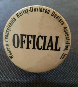 Vintage Officials Pin From Western Pennsylvania Harley Davidson Dealers Show