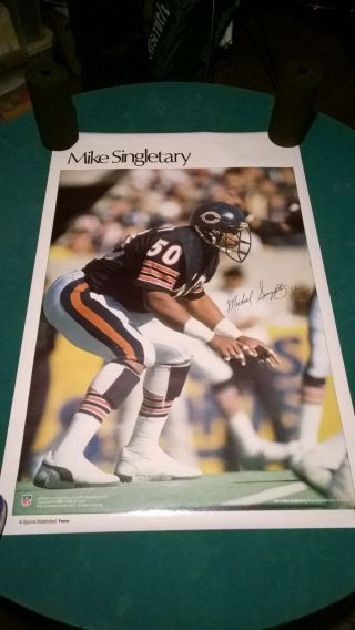 Mike Singletary poster NFL Chicago Bears SI Sports Illustrated 2