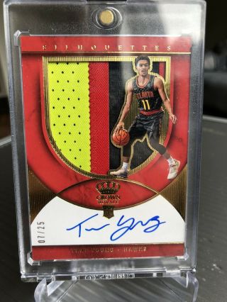 Trae Young 2018 - 19 Crown Royale Silhouette Prime /25.  Stunning