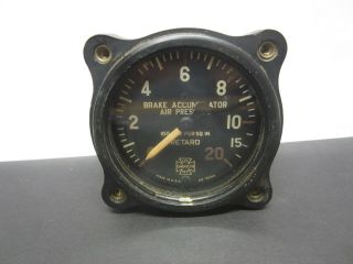 Vintage Us Gauge Co Brake Accumulator Air Pressure Aviation Indicator Gauge