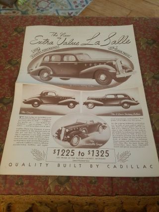 1935 The Extra Value Lasalle Brochure