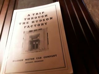 Vintage Hudson Auto Factory Tour Hand Out