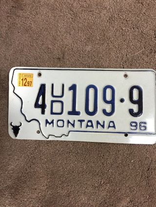1996 - 97 Montana Dealer License Plate -