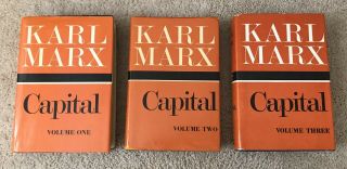 Capital,  By Karl Marx (volumes 1 - 3,  Hardcover,  Good)