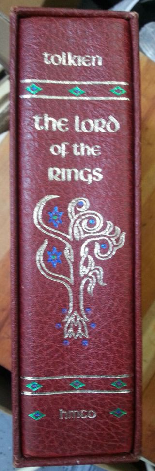 Jrr Tolkien " The Lord Of The Rings " 1974 Leather Bound Box Set Collector 