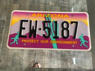 Vintage License Plate Arizona License Plate,  Arizona Protect Our Environment 95