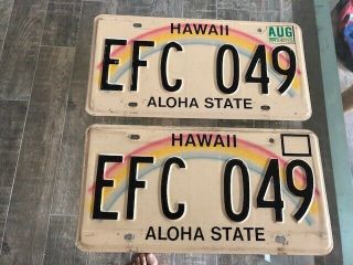 Vintage License Plate Hawaii Hi License Plate Aloha State 1992