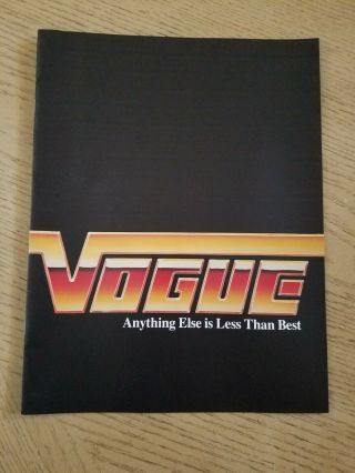 Vtg 1986 Vogue Rv Motorhome Sales Brochure Coach 40 