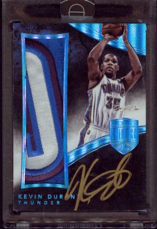Kevin Durant 2014 - 15 Panini Eminence 1 Of 1 4clr Patch Auto Platinum 1/1