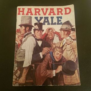 1955 Harvard Vs Yale Football Program - Featuring Ted Kennedy - Very Good Shape