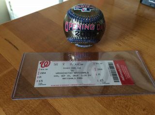 World Series Washington Nationals - Inaugural Ball And No Hitter Ticket Historic