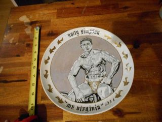 Mr Virginia NOLLY SIMPSON bodybuilding muscle Hand - Painted ceramic plate 3