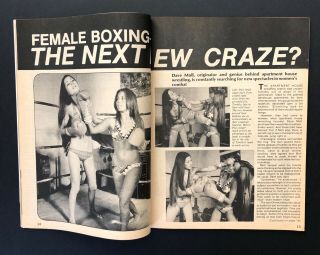 Sports Review Apartment House Wrestling Battling Girls - Winter 1975 issue 2