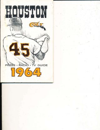 1964 Houston Colt Astros Press Media Guide Em